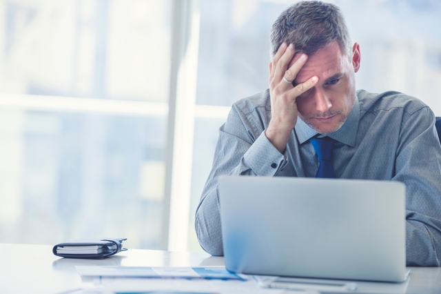 Frustrated executive